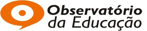 Descrição da imagem: Logotipo do Observatório da Educação, onde aparece caixa de diálogo com ponto de afirmação ao centro.