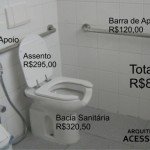 banheiro Exemplo de banheiro acessível com custos de adaptação