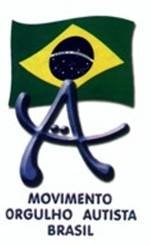 Logotipo do Movimento Orgulho Autista - Brandeira do Brasil e a letra A