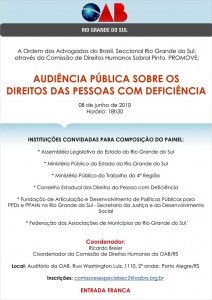 Convite OAB/RS, descrição acima.
