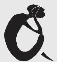 Logotipo da ABPN, uma escultura em ébano de uma pessoa tapando os ouvidos