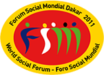 logo forum Logo do Fórum Social Mundial Dacar 2011 - oval amarela na borda, vermelha no centro e ilutração estilizada de pessoas em azul, branco e verde