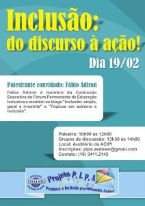 palestra fabio adiron Panfleto da palestra