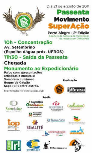 Flyer de divulgação da passeata - descrição não fornecida