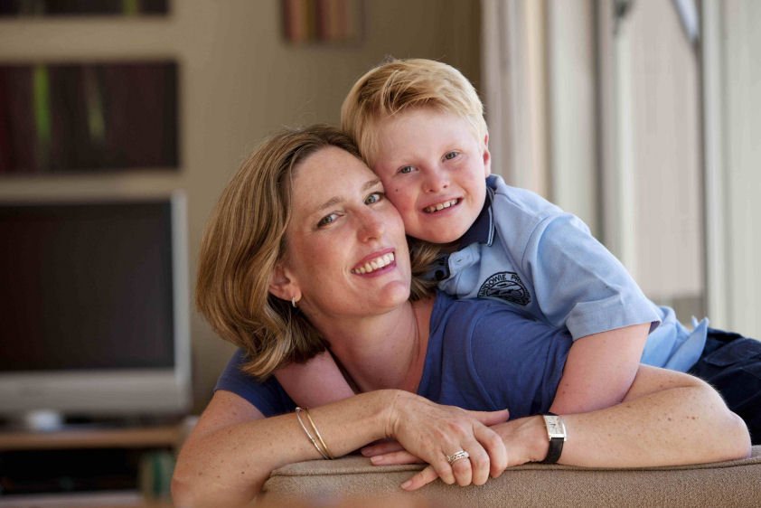 Antonia and Max, smiling.