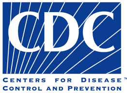 Logo do CDC em azul e branco.