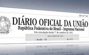 Imagem do cabeçalho do Diário Oficial da União