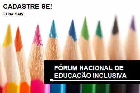 Lapis coloridos e as palavras cadastre-se - forum nacional de educacao inclusiva.