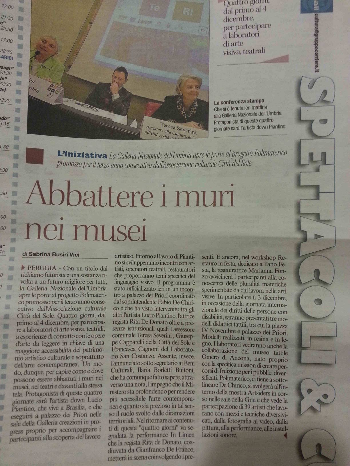 Outra reportagem em jornal italiano.