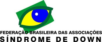 Logotipo da FBASD - Em verde amarelo e azul, olho puxado forma bandeira brasiliera estilizada.