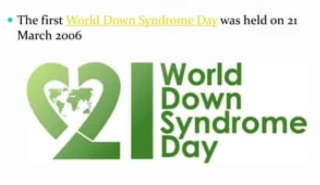 logotipo do dia internacional da sindrome de down de 2006, em verde.