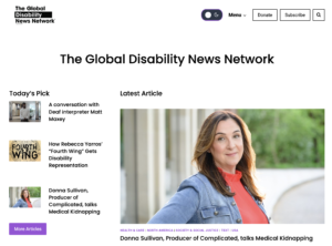 imagem da página do site da refe global de notícias sobre deficiência.